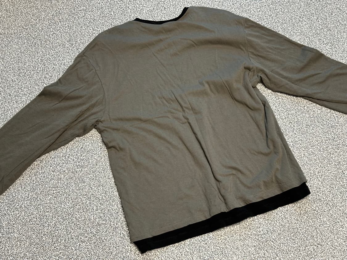 해칭룸 Two Face Linger Tee Olive/Black 상품이미지4