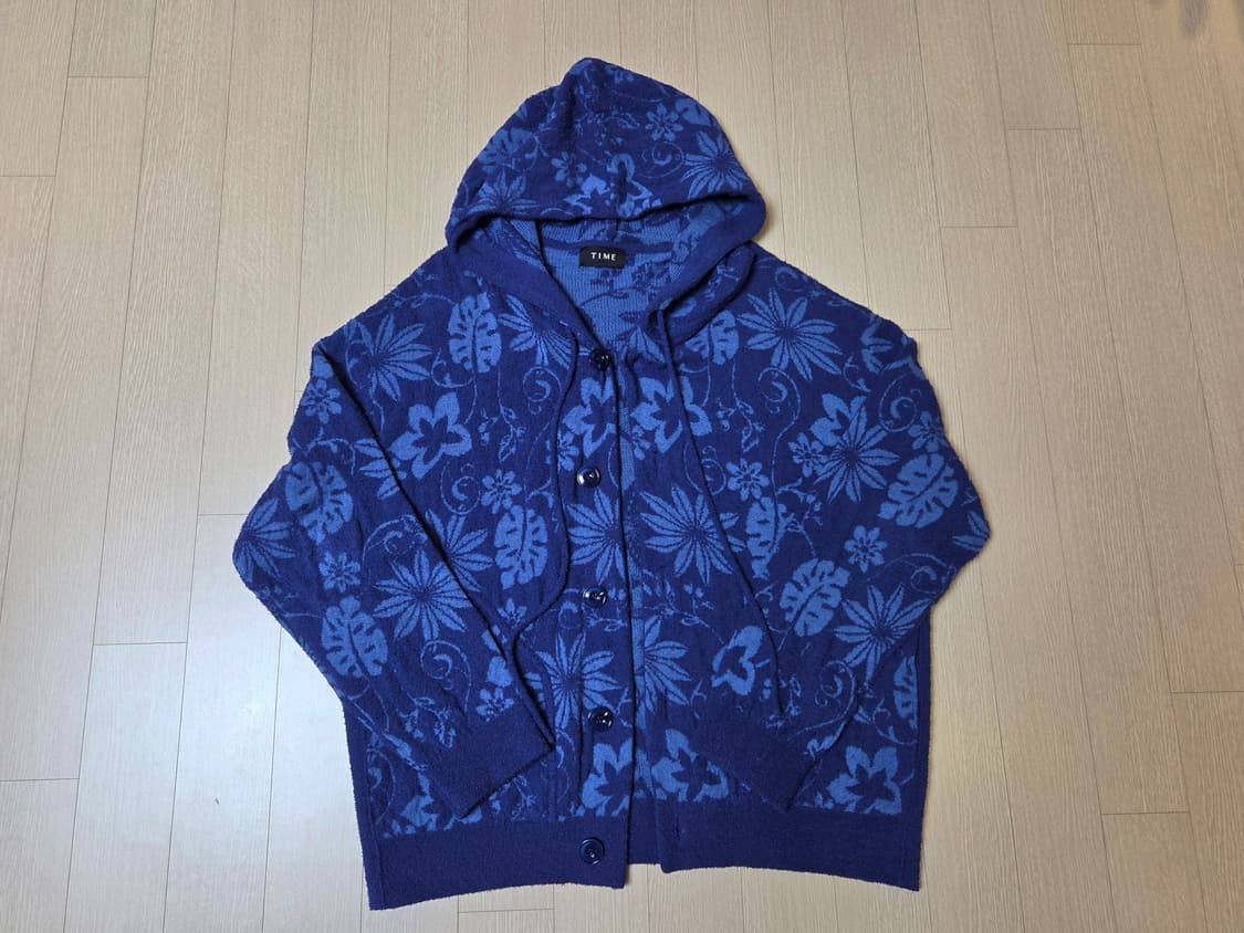 [정품] 타임옴므 플라워 디테일 테리 잉크 남성 후드 가디건 105 상품이미지4