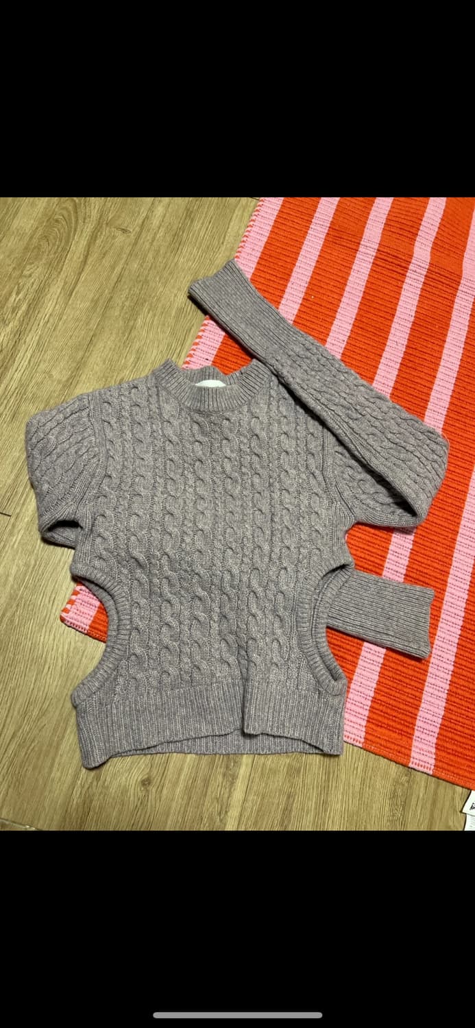 쓰리타임즈 hole knit lavender 라벤더 홀 니트 상품이미지2