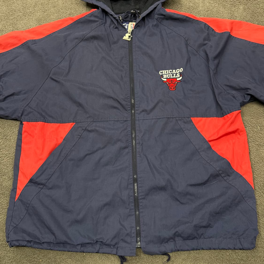 [정품/XL] 스타터 NBA 올드스쿨 시카고 불스 윈드 브레이커자켓 c1 상품이미지3