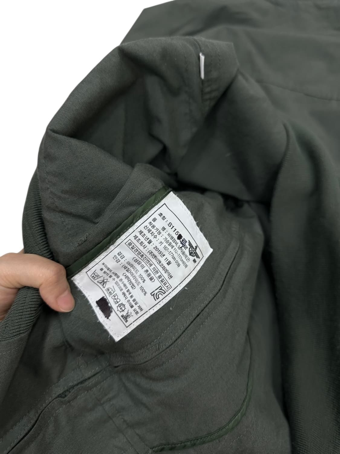 한국군 MA-1 항공 점퍼 카키 (XL~2XL) 상품이미지8