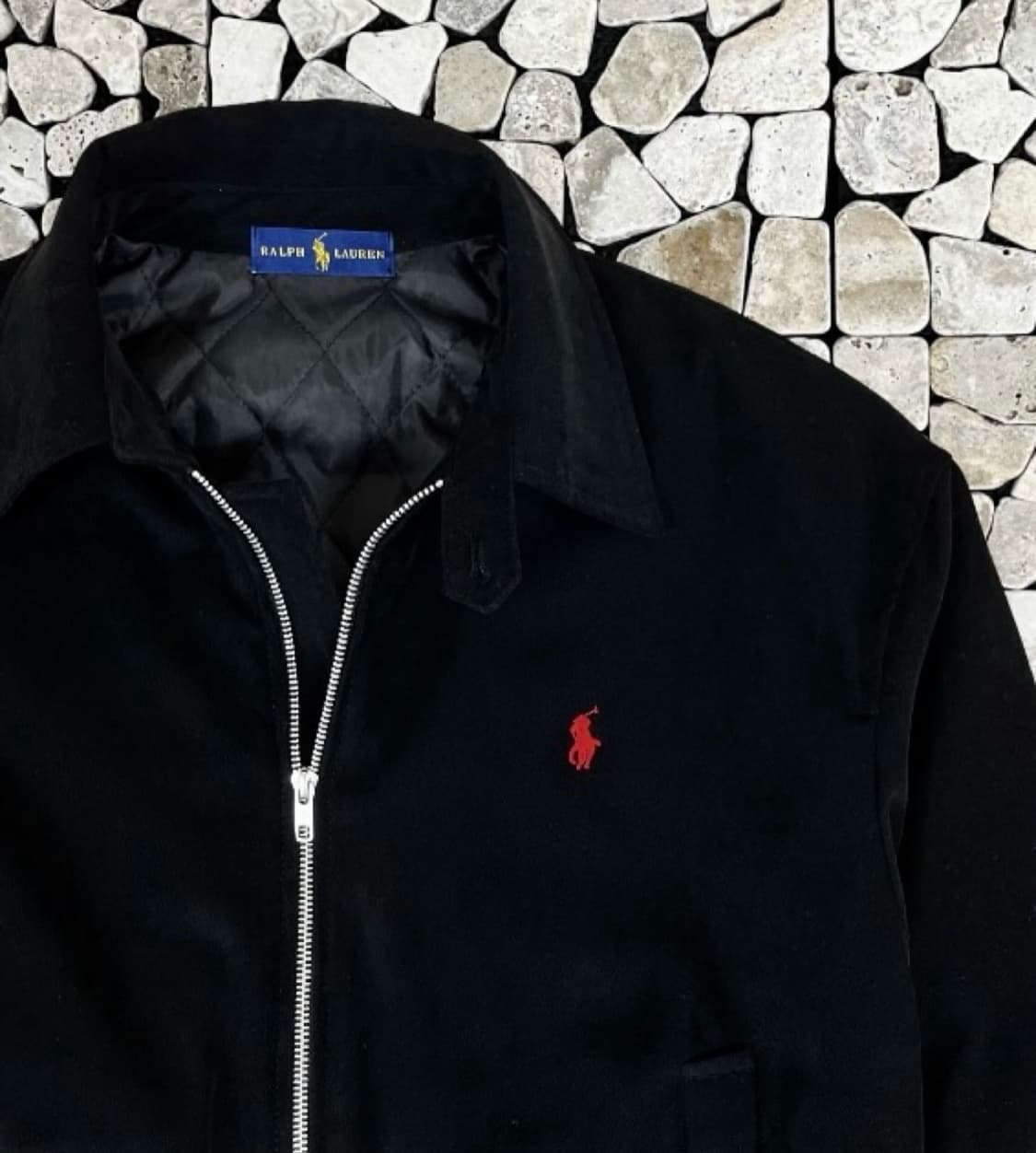 폴로 블랙 카라 오버 패딩자켓 상품이미지3