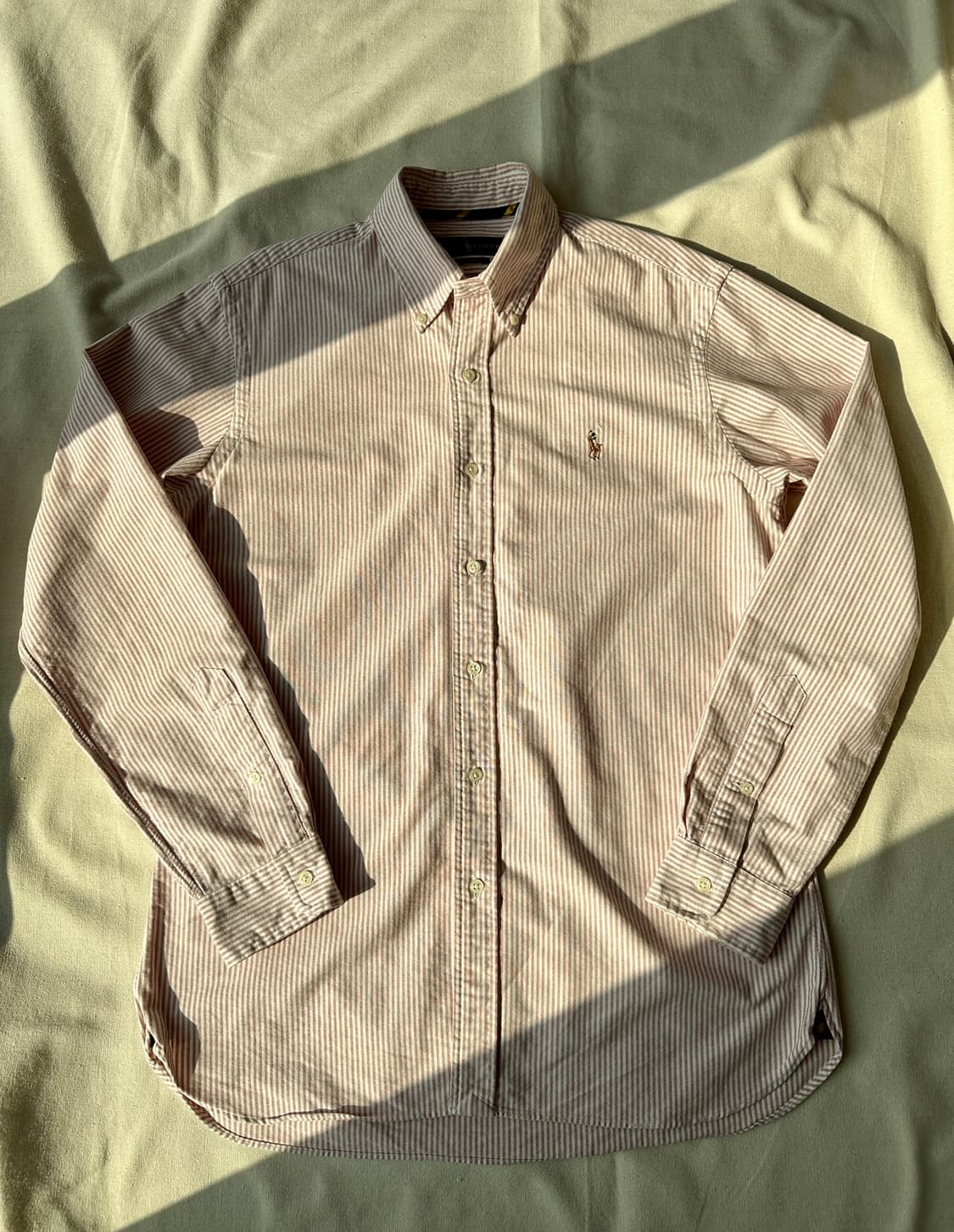 폴로 랄프로렌 핑크 스트라이프 옥스포드 버튼다운 셔츠 M 상품이미지1