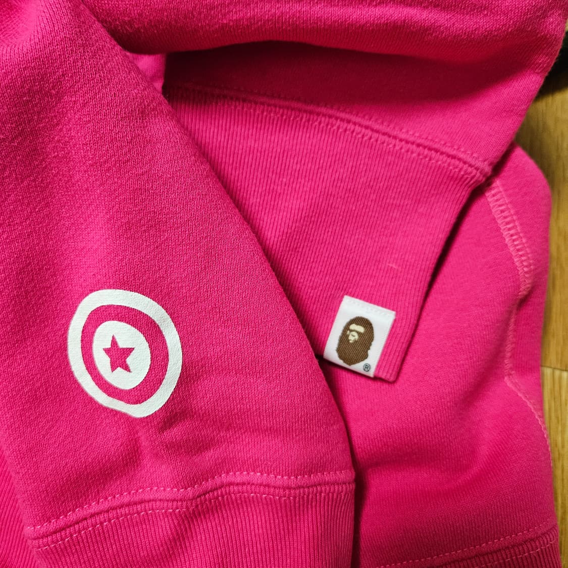 베이프 샤크 후드 집업 티셔츠 M 정품 상품이미지4