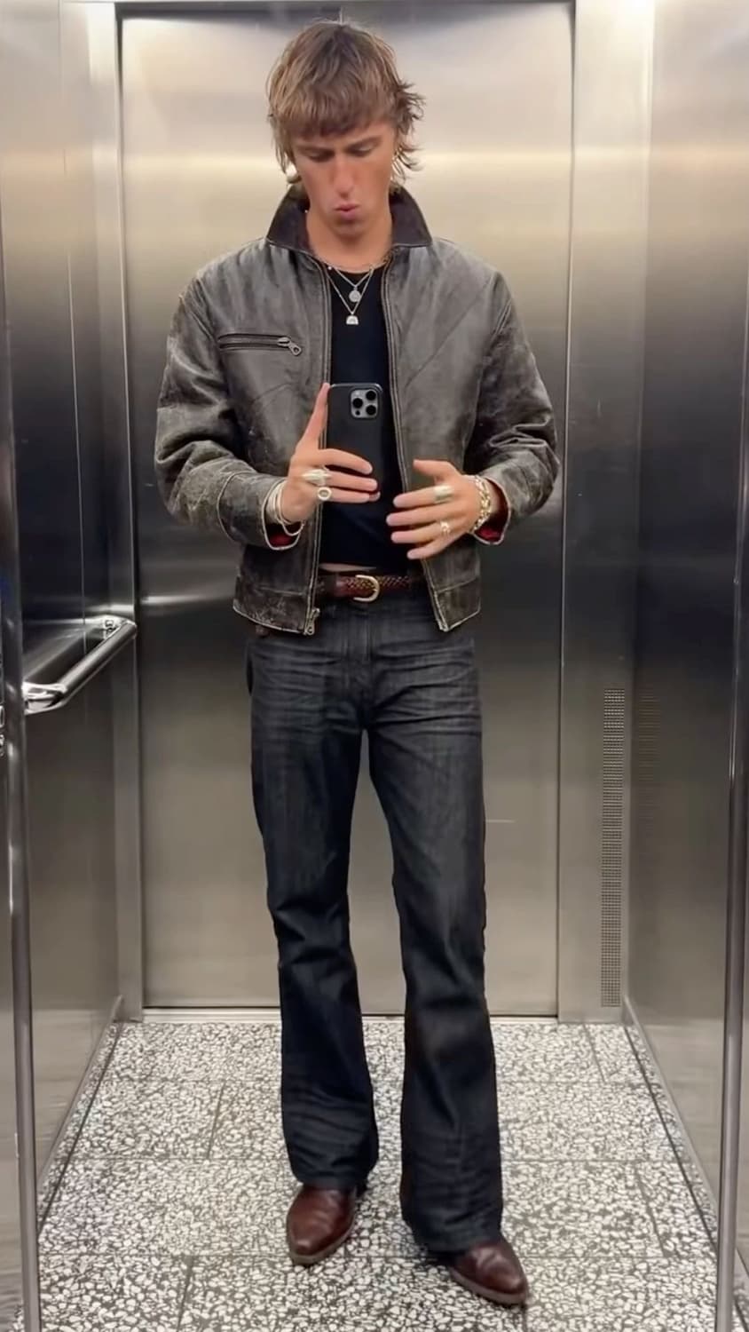 XL) 올드갭 레더자켓 다크브라운 상품이미지3