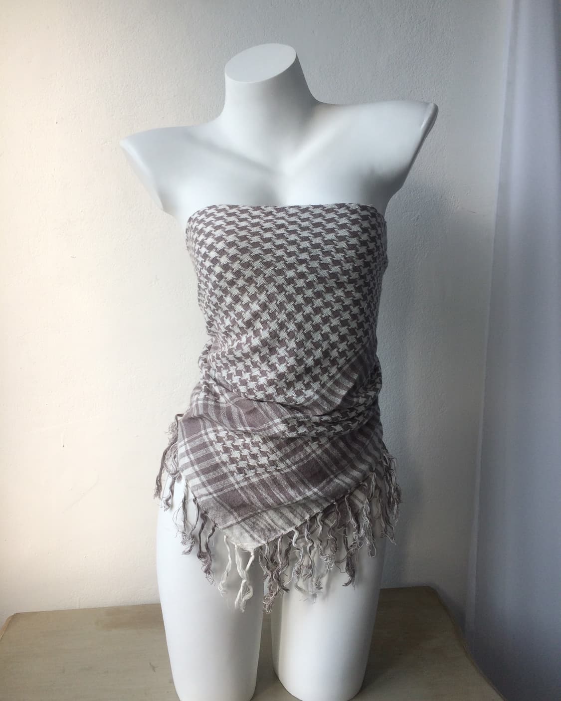 pattern fringe scarf 상품이미지3