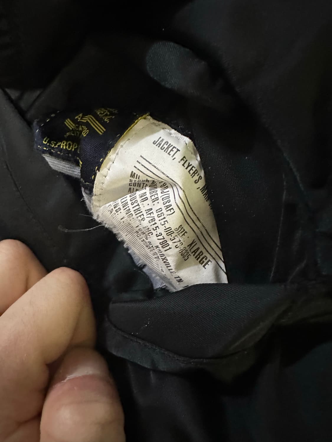 알파인더스트리 ma-1 항공자켓 블랙 슬림핏 상품이미지2