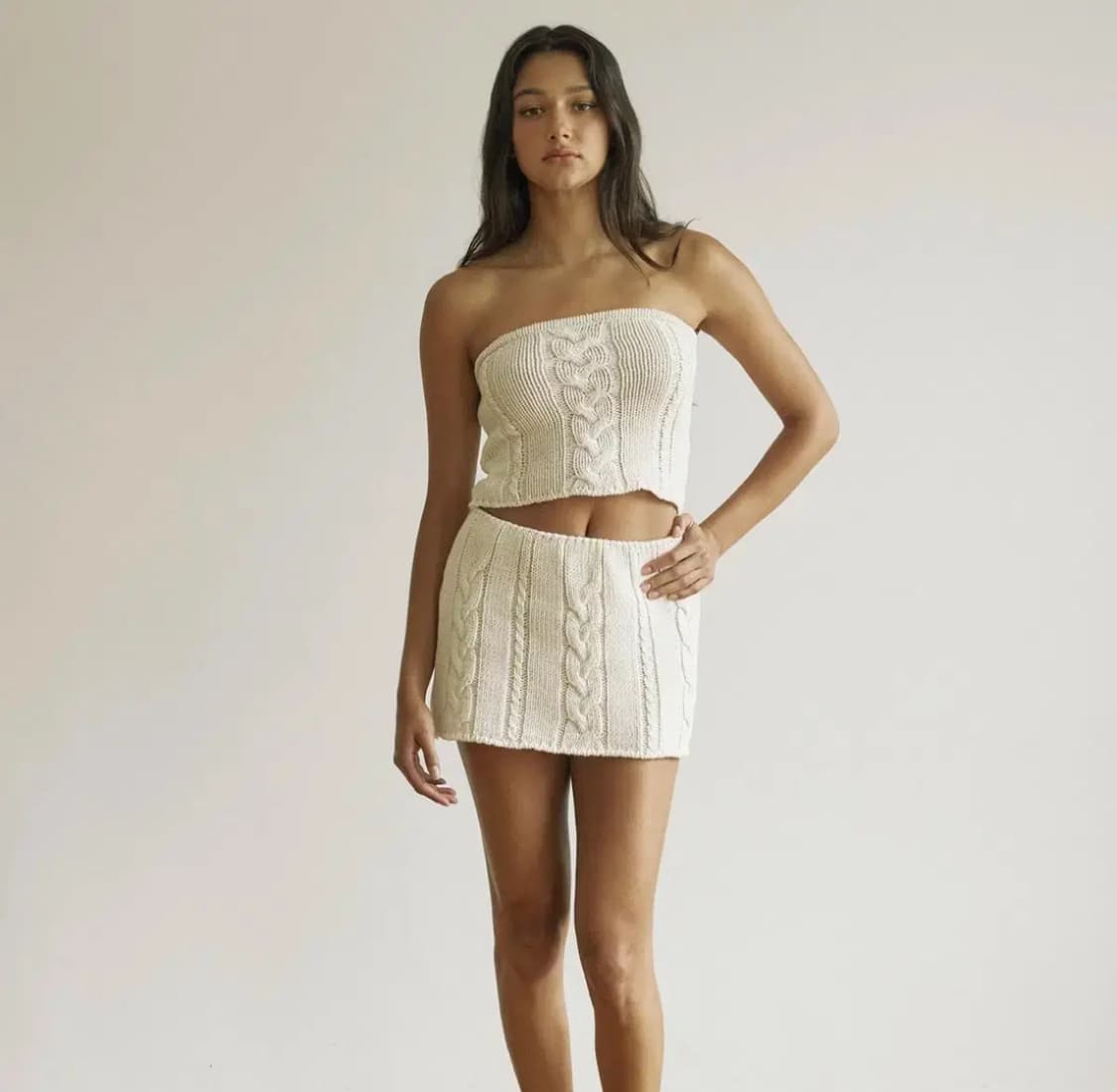 쓰리타임즈 보니 니트 탑 상품이미지1