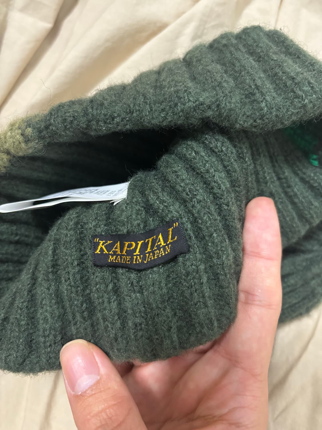 캐피탈 tugihagi 니트 비니 올리브/그린 상품이미지3