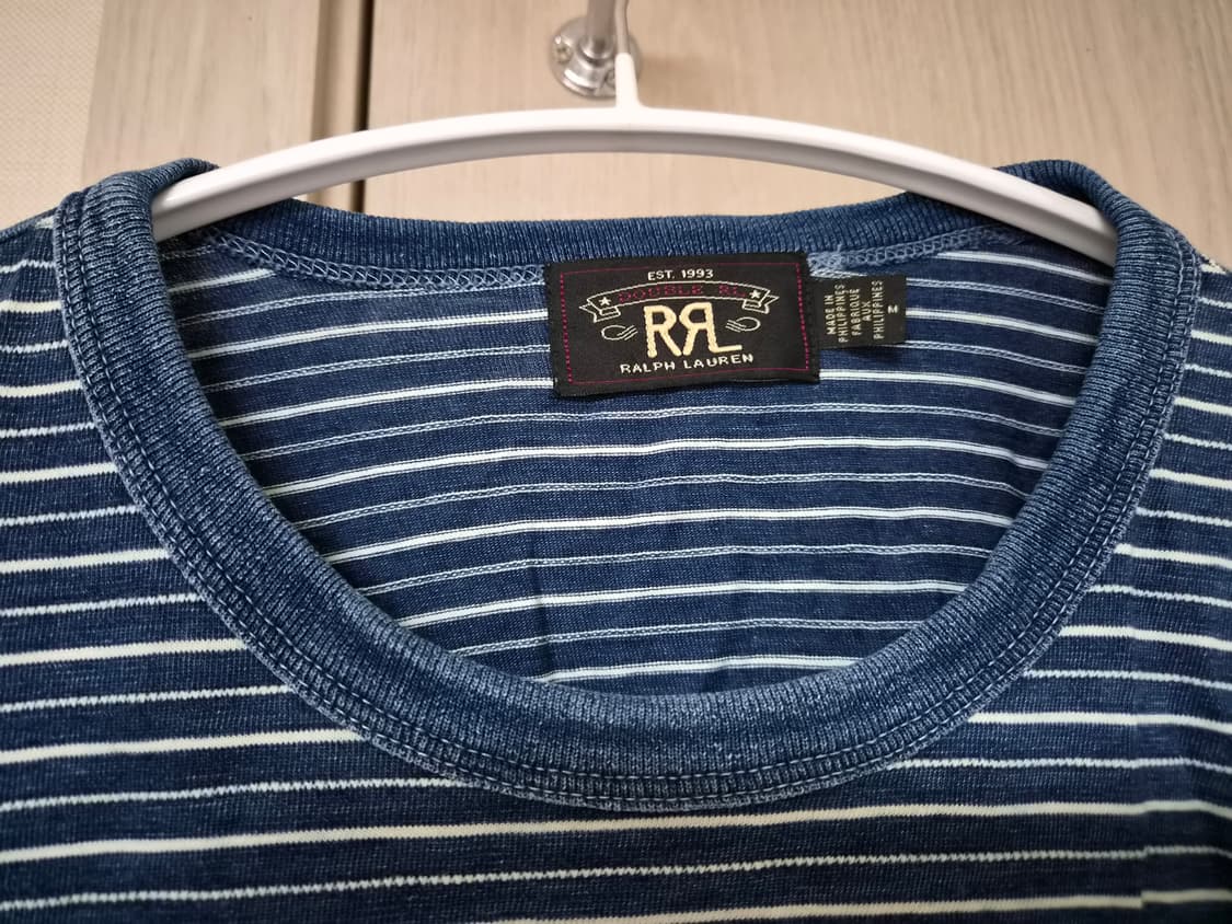 더블알엘 RRL 인디고 스트라이프 티 상품이미지6