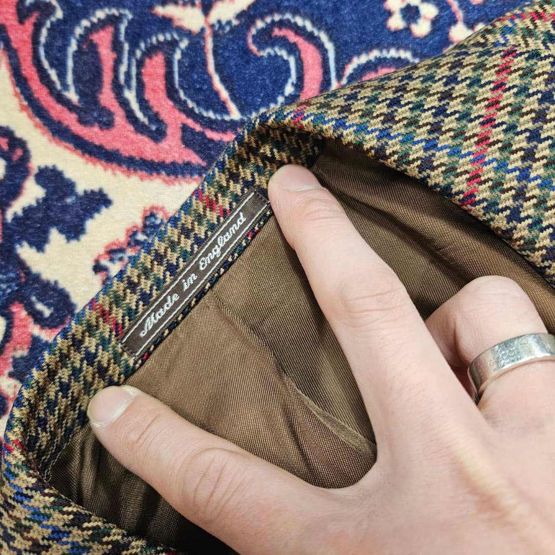 버버리스(Burberry's) 90's 울 100% 하운스투스 블레이져 상품이미지5