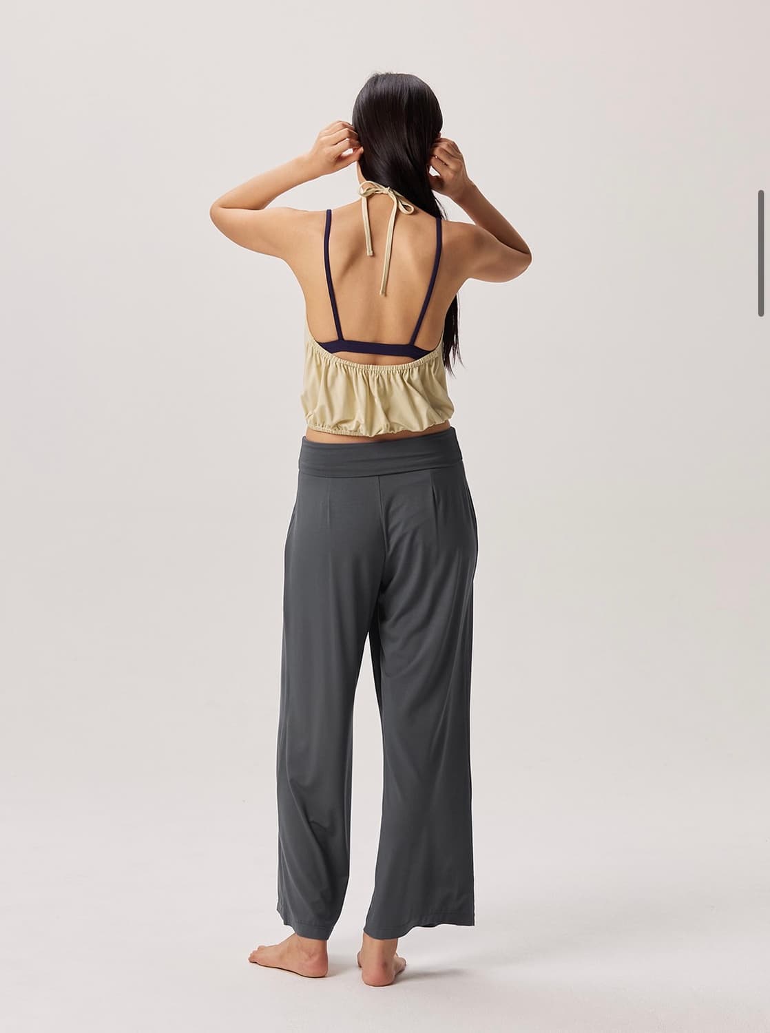 부디무드라 리플 홀터 탑 S yellow beige 상품이미지2