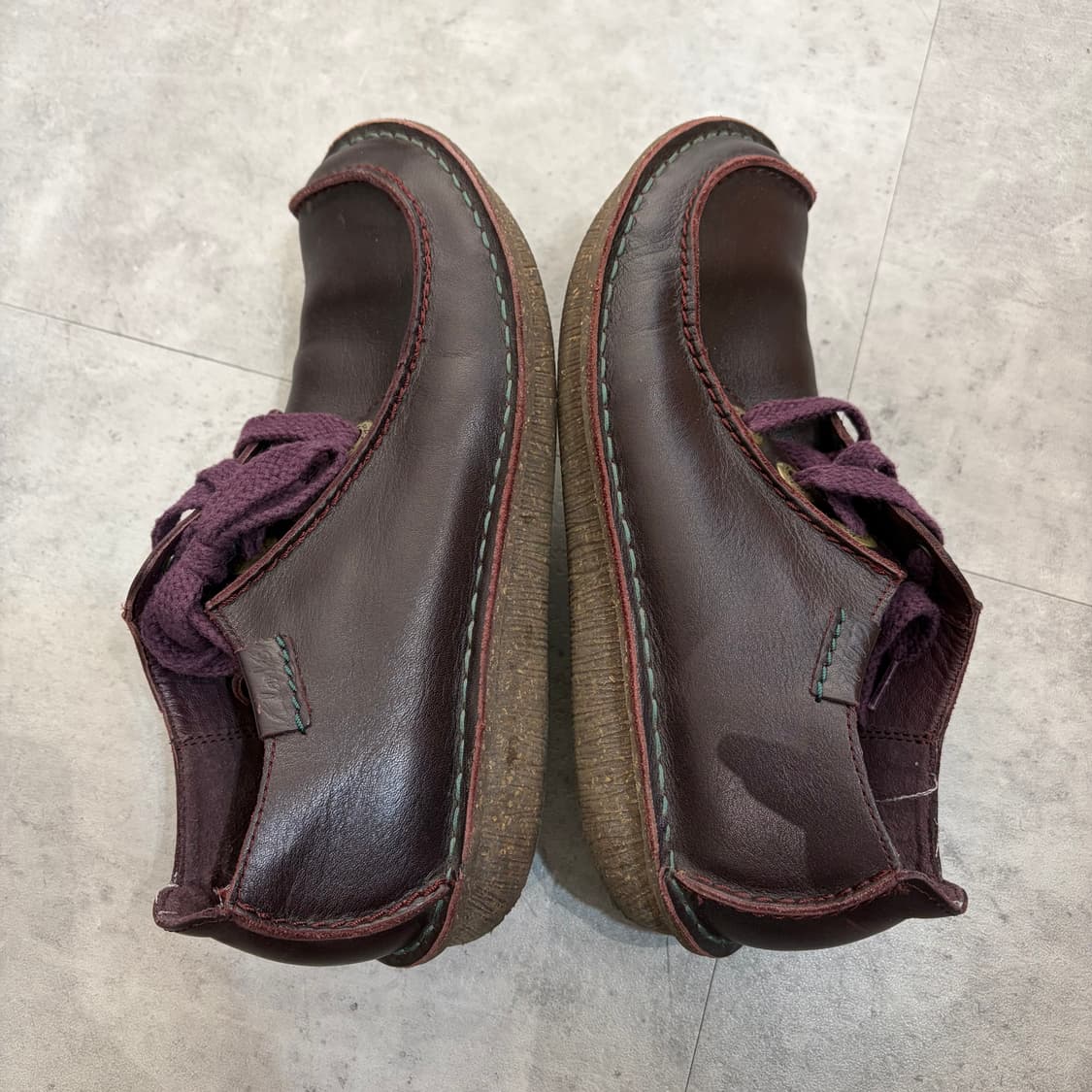 235 Clarks 클락스 컴포트 캐주얼 스니커즈 레더 슈즈 버건디 상품이미지4