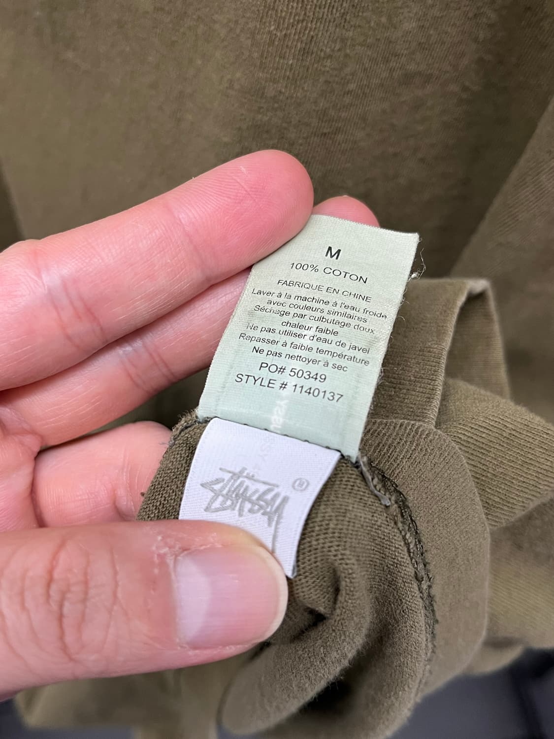 스투시 stussy stock logo 티셔츠 olive M사이즈 상품이미지7