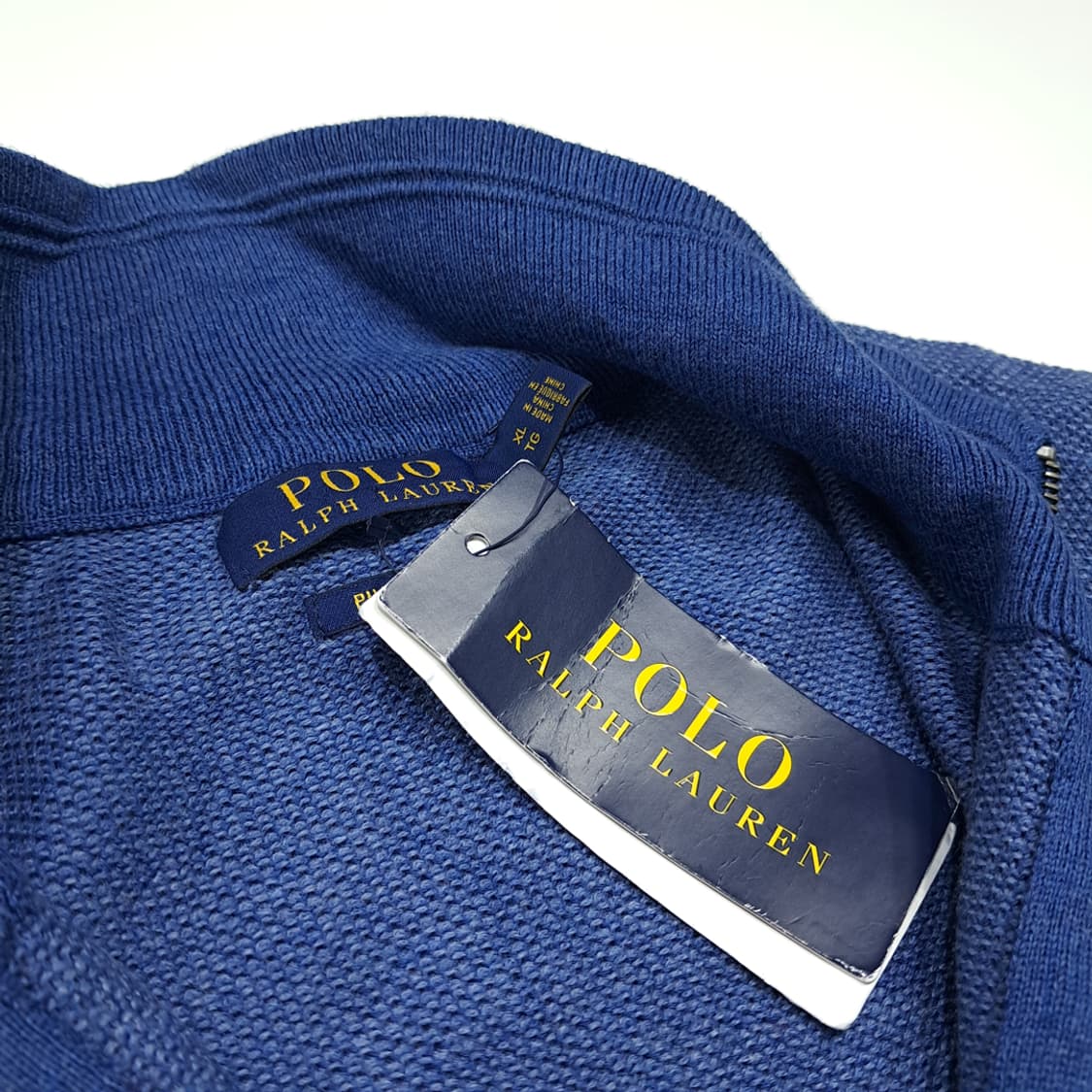 CL327 XL 폴로 피마코튼 풀집업 조끼 니트스웨터 상품이미지5