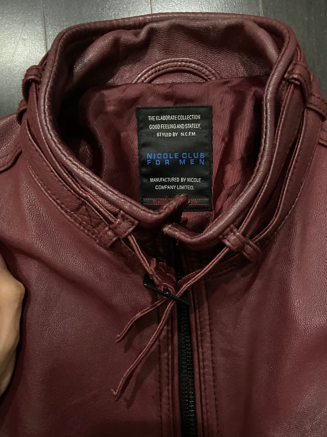 Nicole Club for Men wine leather jacket 상품이미지3