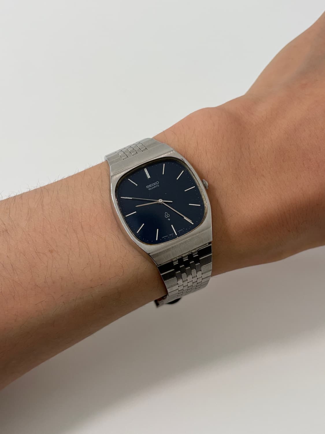80s metalic blue dial square quartz 상품이미지1