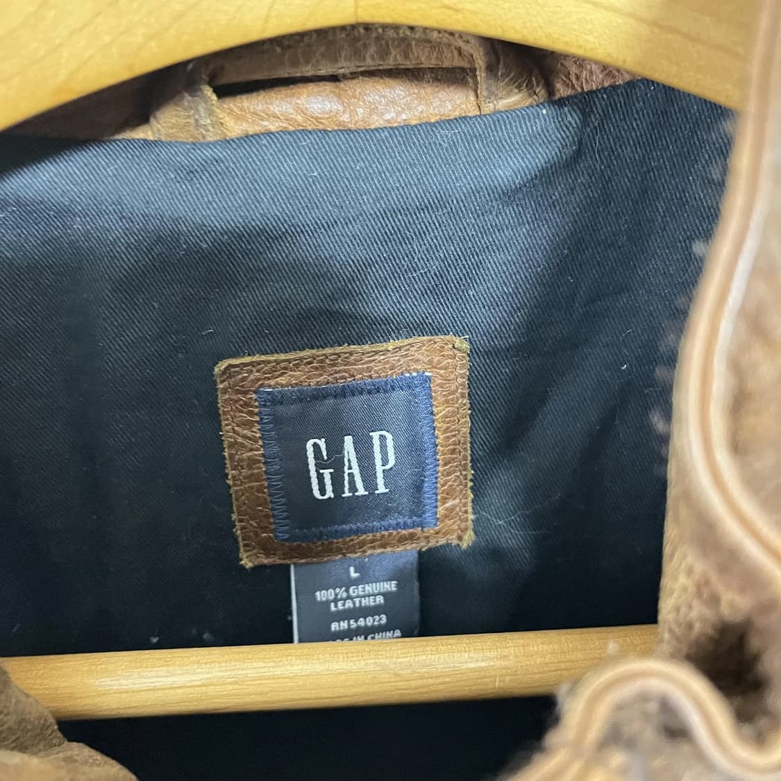 올드 갭 빈티지 브라운 레더 모토 자켓 상품이미지3