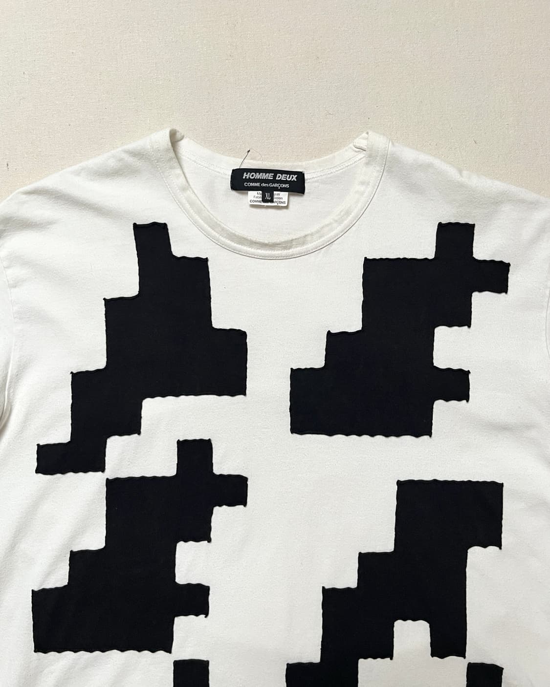 꼼데가르송 옴므 듀스 블럭 패치 티셔츠 comme des garcons 상품이미지5