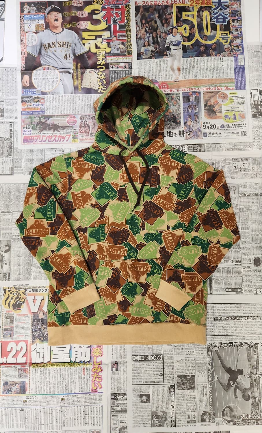 X-LARGE 카모패턴 후드 M 상품이미지1