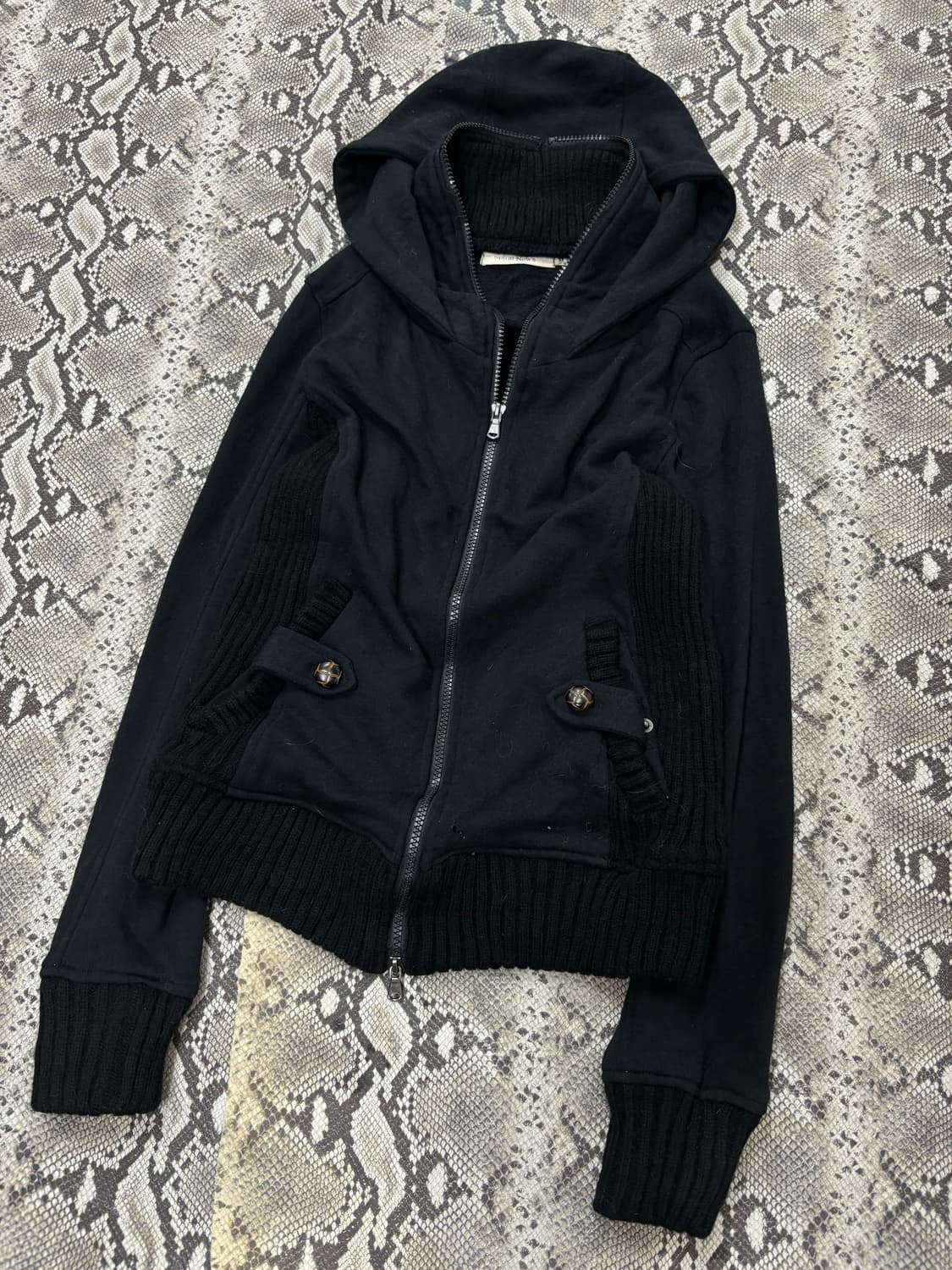 “Vintage” 00’s Y2K Design Black Hooded 2 상품이미지2