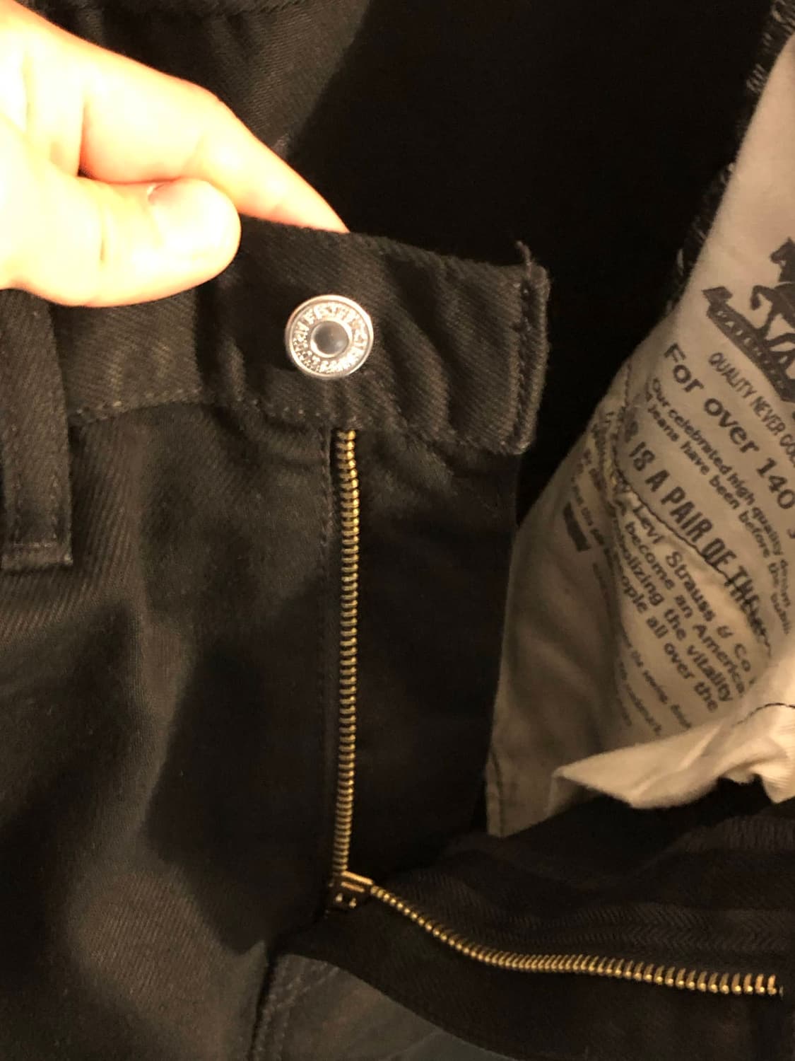 리바이스 751 세미 와이드 스트레이트 흑청 데님 블랙진 34x32 상품이미지7