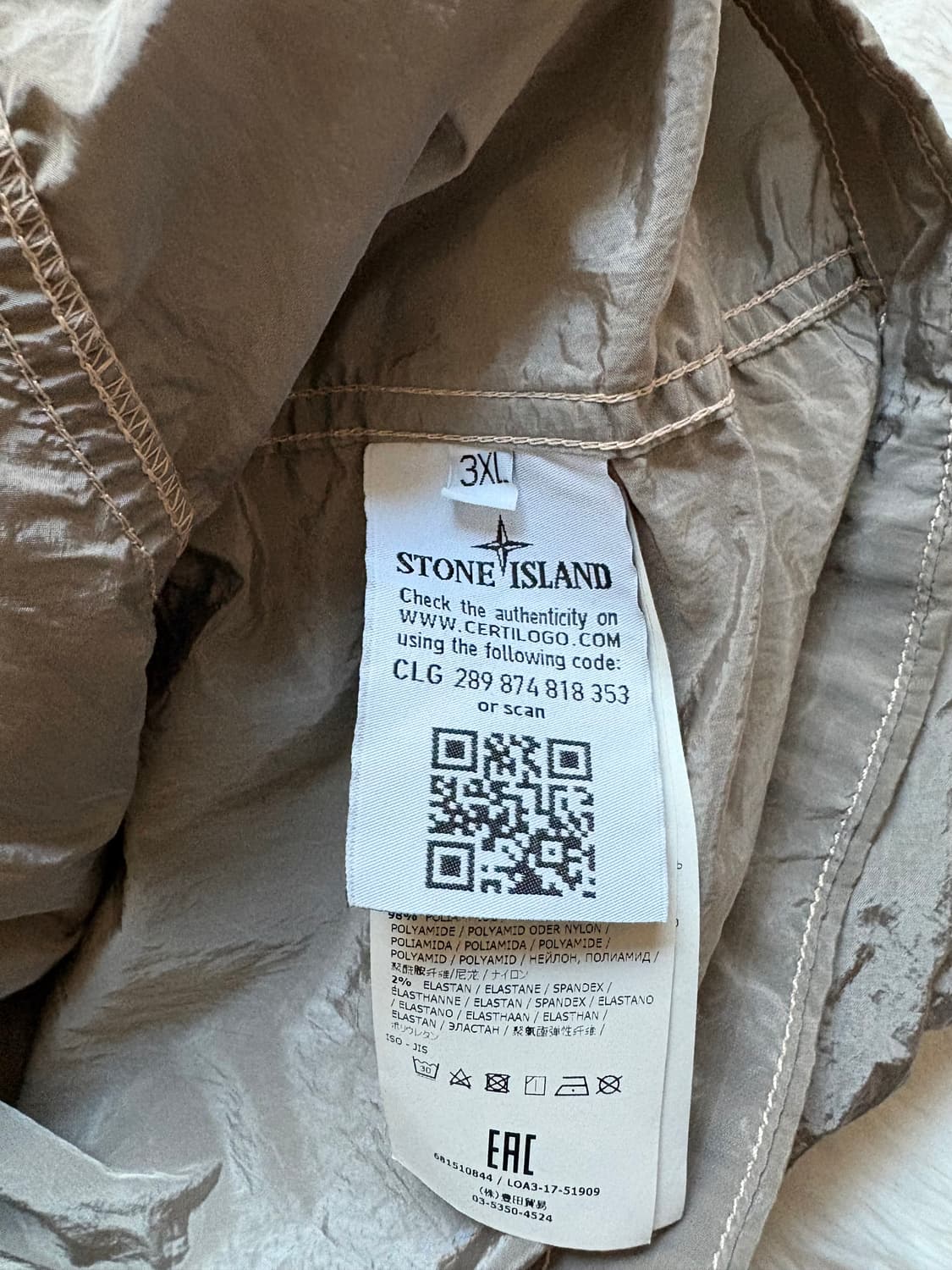 스톤아일랜드 나일론메탈 오버 셔츠 자켓 살몬 / 3xl 상품이미지8