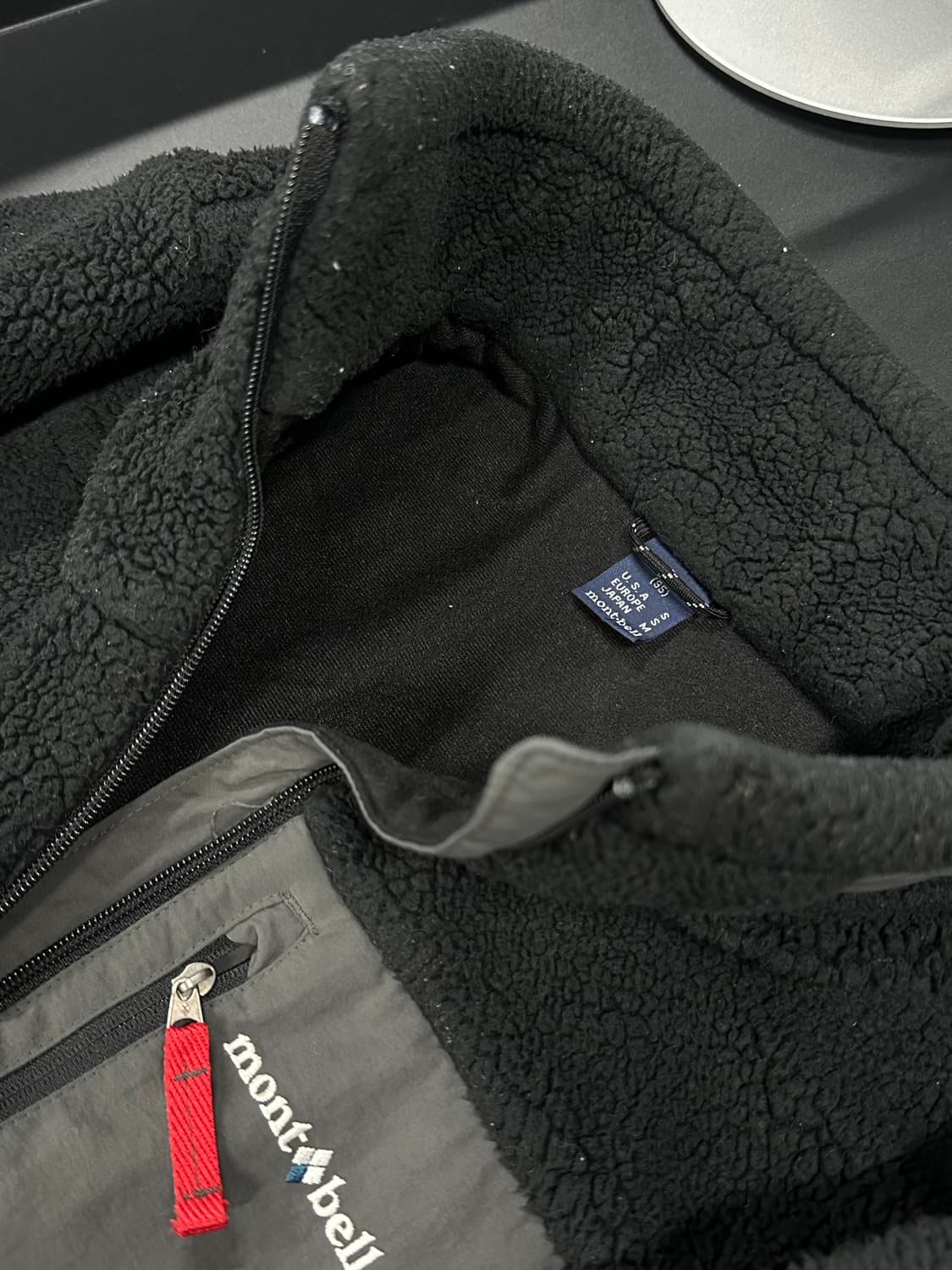몽벨 블랙 플리스 집업 자켓 상품이미지5
