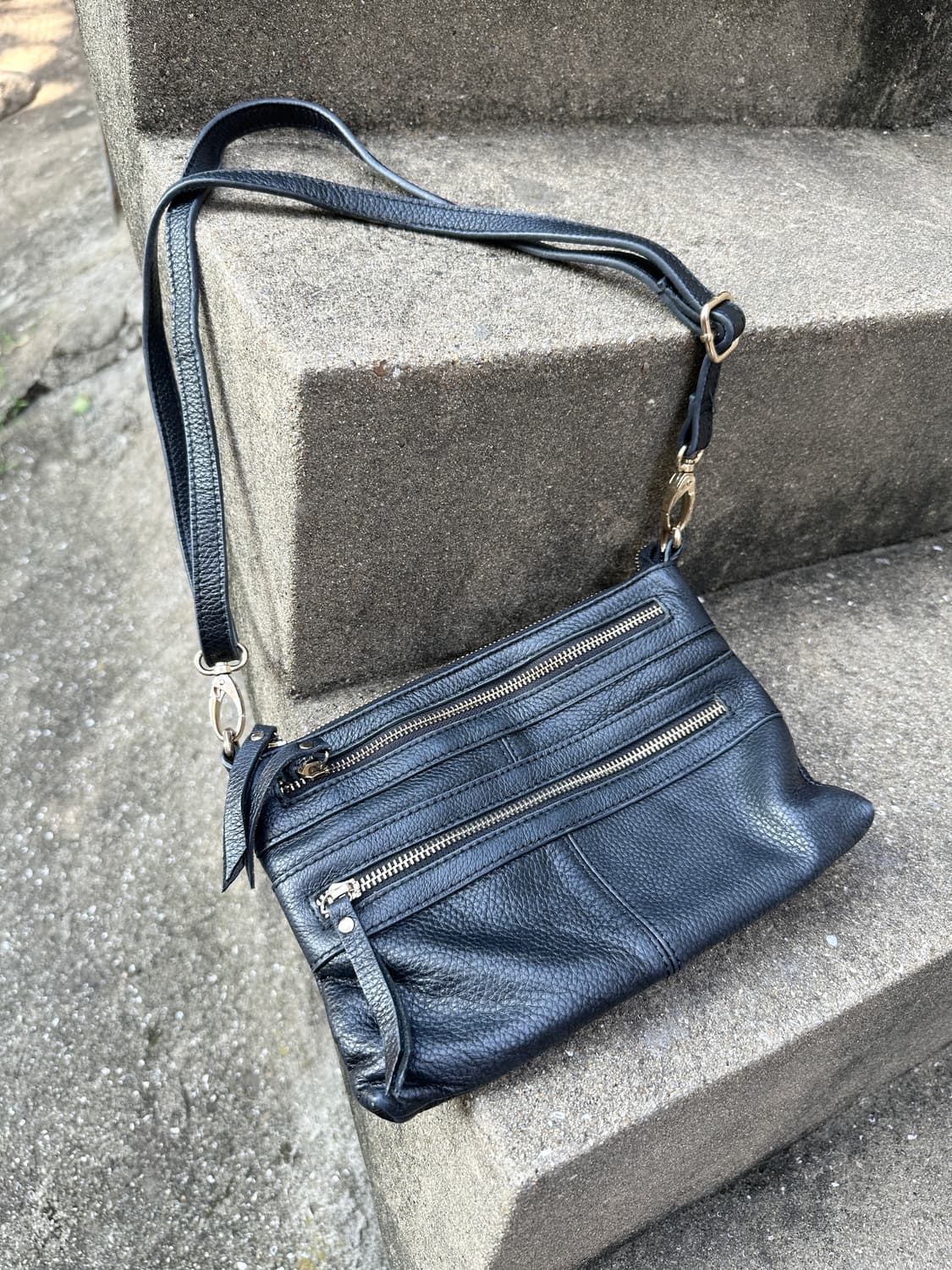 Vintage zipper shoulder bag 상품이미지1