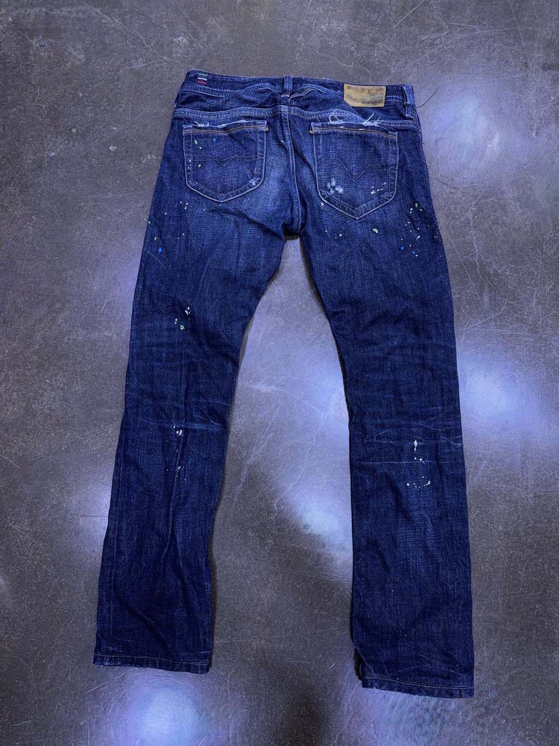 디젤 타나즈 DNA 더티 페인팅 대미지 슬림 스키니 데님팬츠 30 상품이미지2