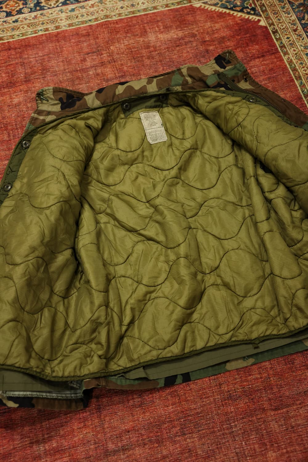80s 오리지널 밀리터리 우드랜드카모 m65필드자켓 세트 판매 상품이미지7