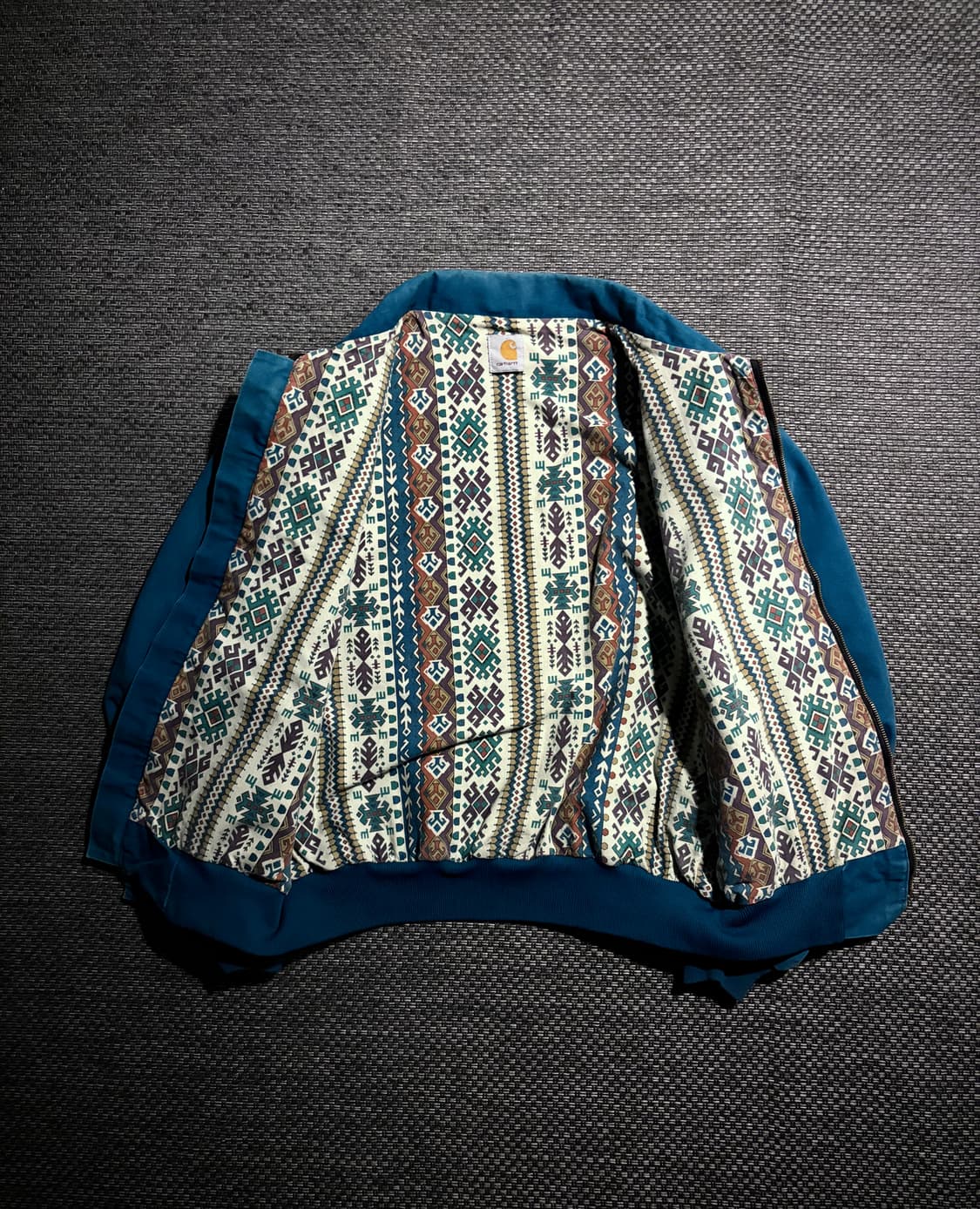 90s 칼하트 아즈텍 산타페 JS1155 TEAL BLUE L USA 상품이미지7