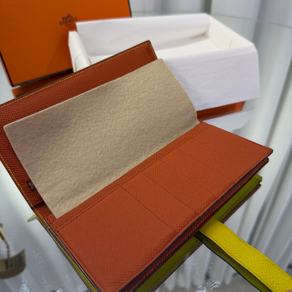 [정품]  에르메스 베안 은장 장지갑 투톤 상품이미지4