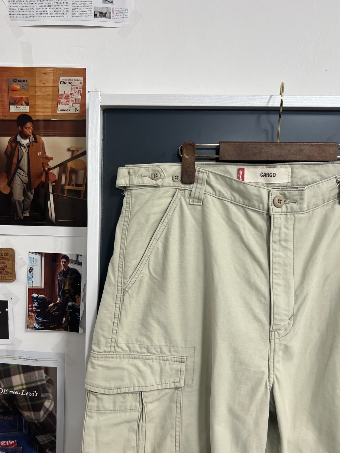 00s Levis 리바이스 카고 연베이지 하프 팬츠  상품이미지2