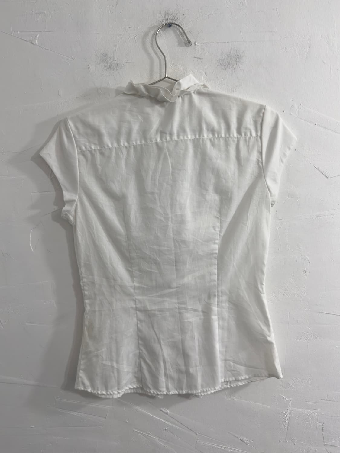 nara camicie white frill shirt 상품이미지3