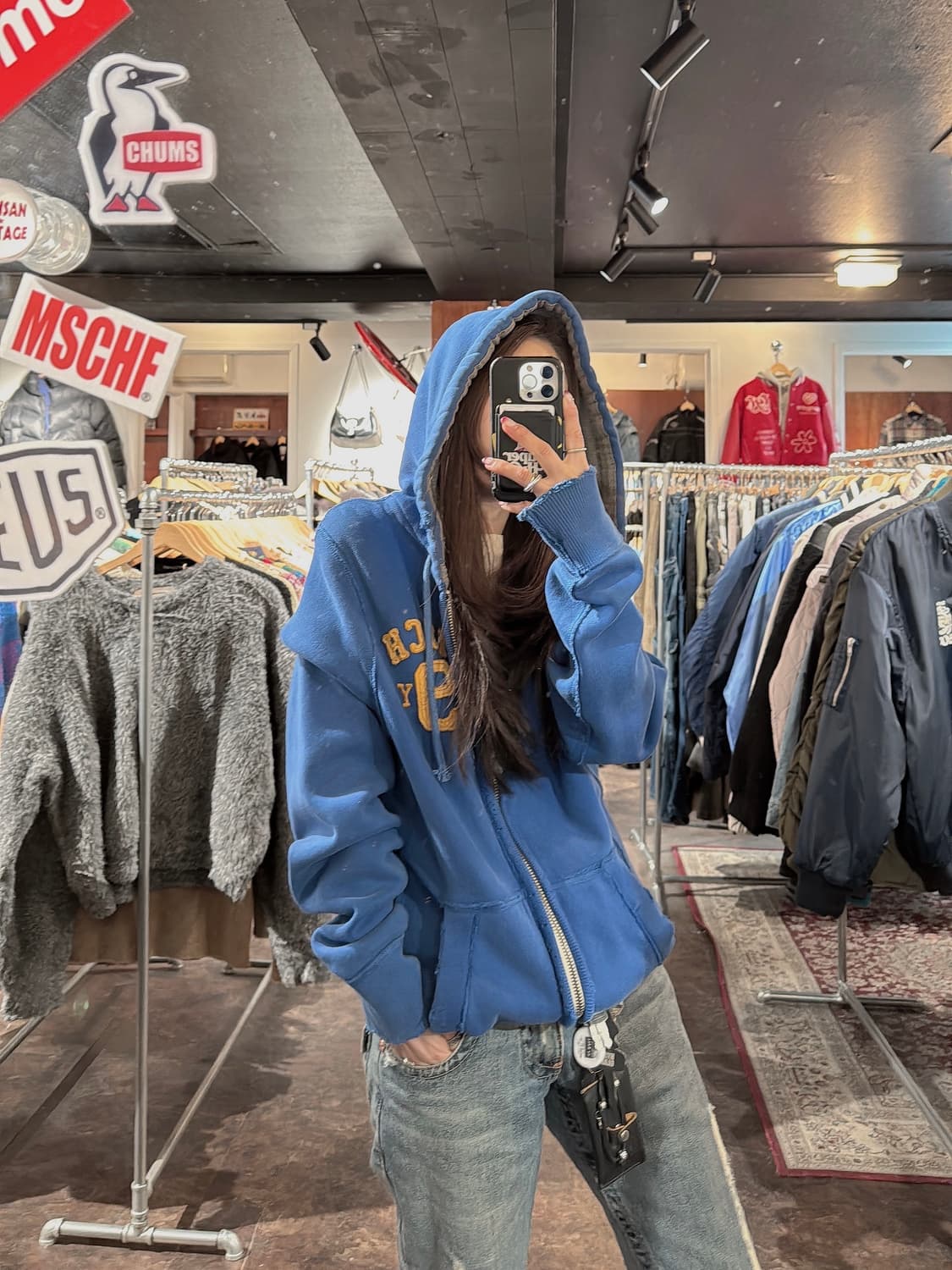 아베크롬비 로고 빈티지 y2k 후드집업 M 상품이미지1