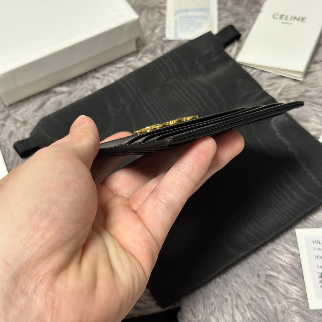 [풀구성] 셀린느 트리옹프 카드지갑 블랙 상품이미지6