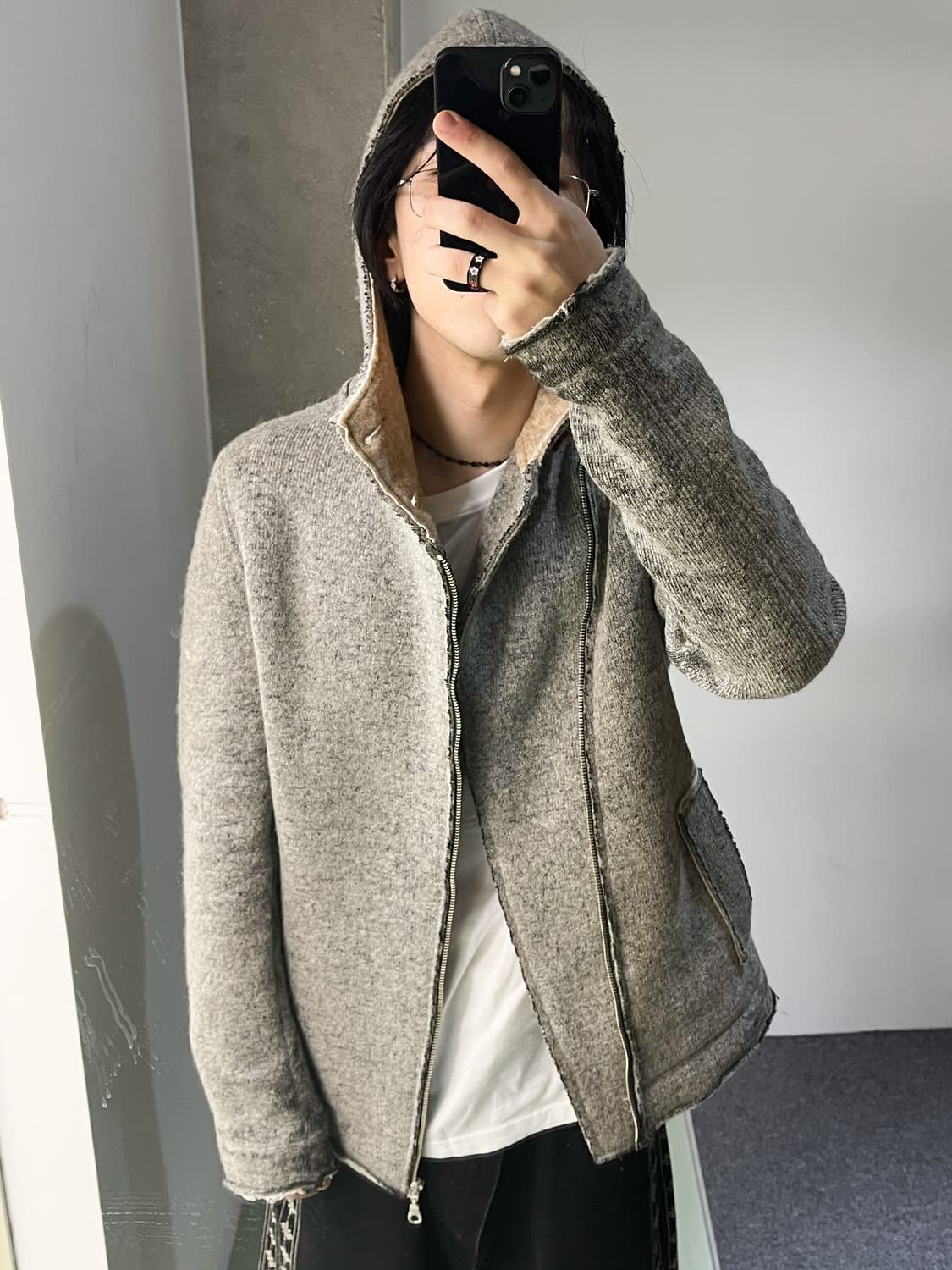 Tanomu Ask Me 셰르파 라인 울 자켓 상품이미지2