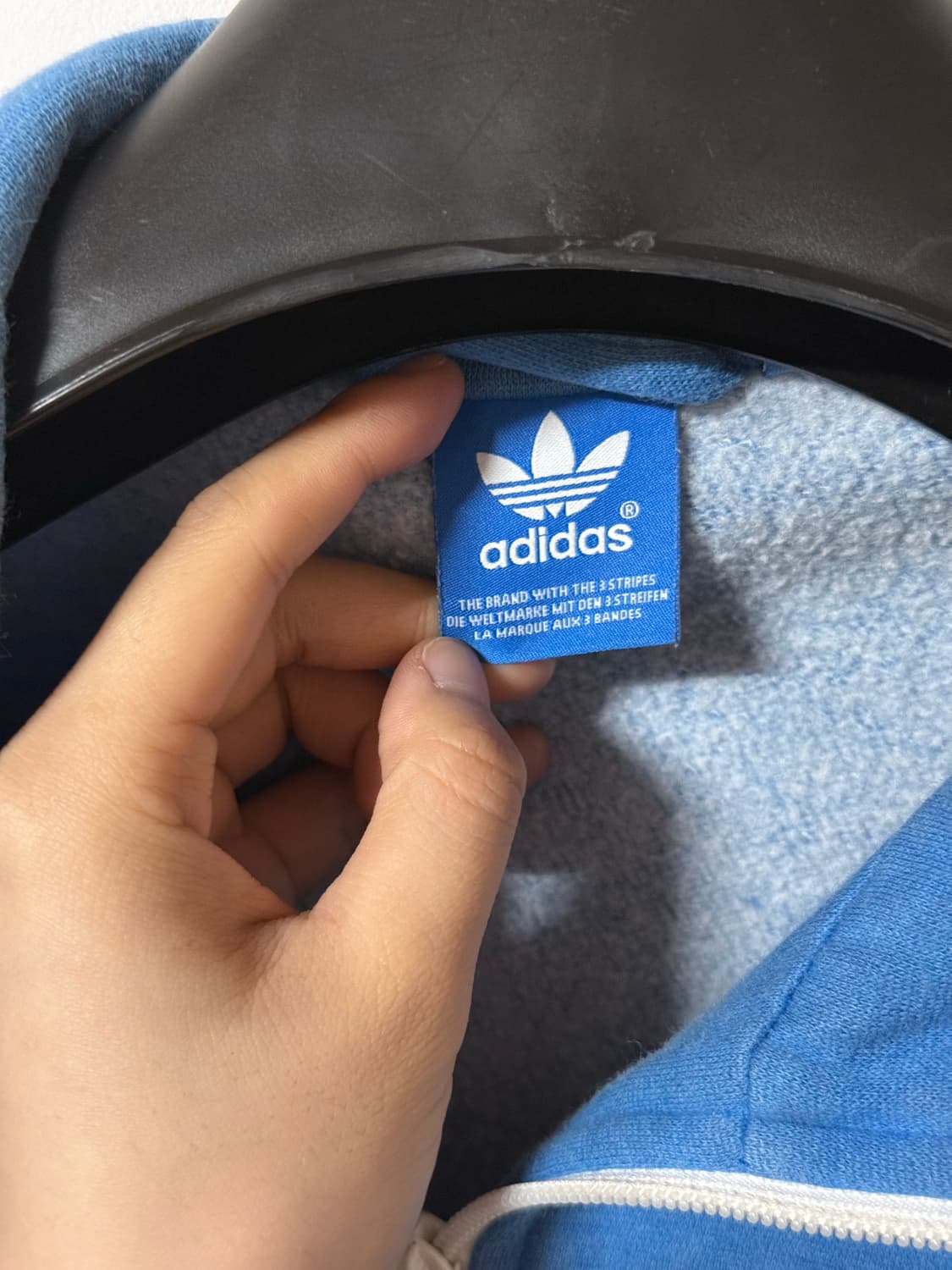 아디다스 Y2K 스카이블루 삼선 크롭 트랙탑 상품이미지5