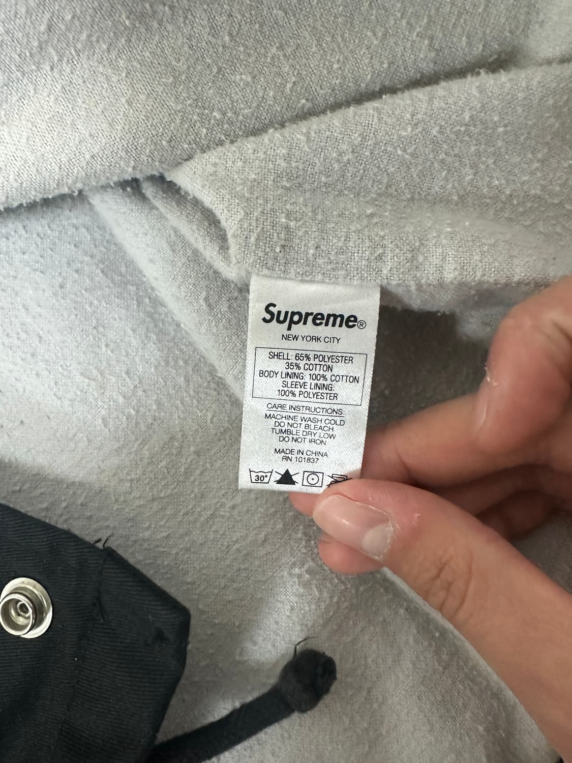 15fw 슈프림 아크 로고 코치 자켓 블랙 M 상품이미지5