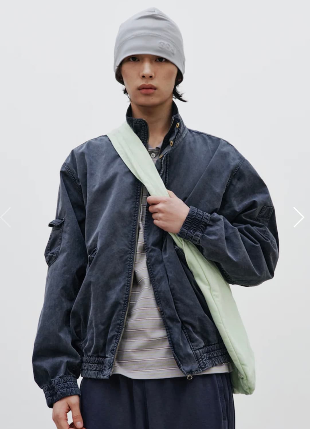 999휴머니티 어드벤처 다이드 봄버 자켓 네이비 2사이즈 상품이미지2