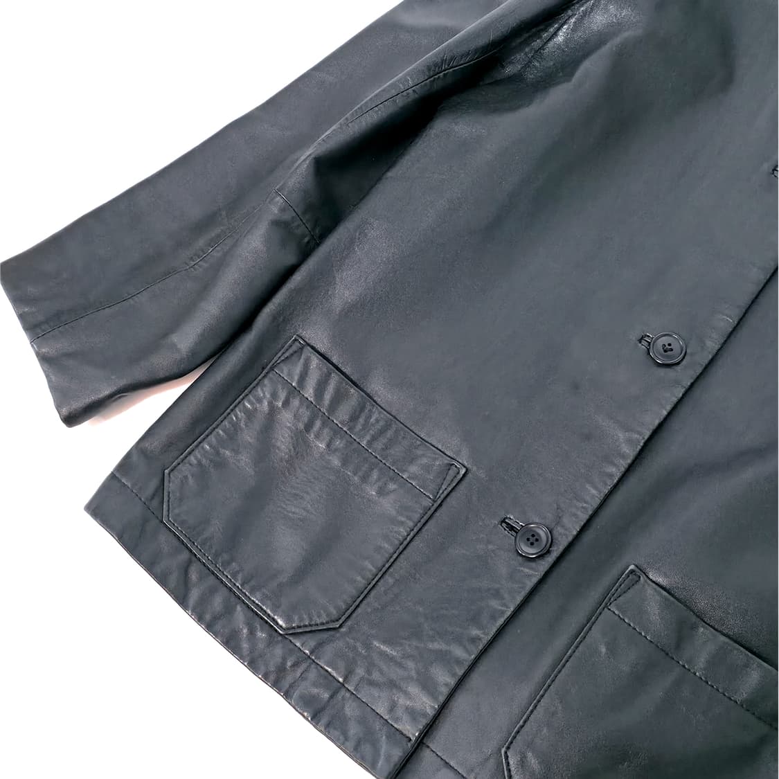 [M] 90s 갭 레더 자켓 상품이미지4