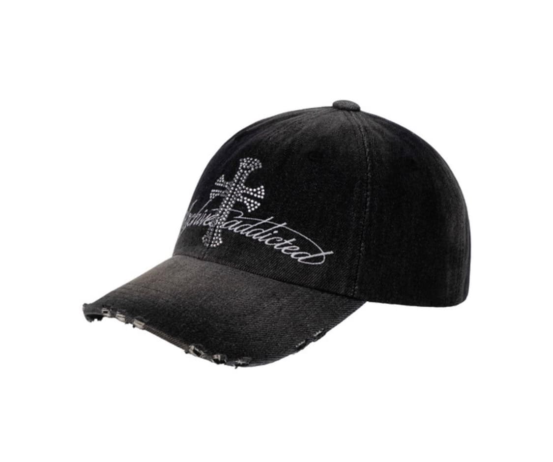 2000 아카이브 캡 모자 CRUCIA CAP (BLACK DENIM) 상품이미지2