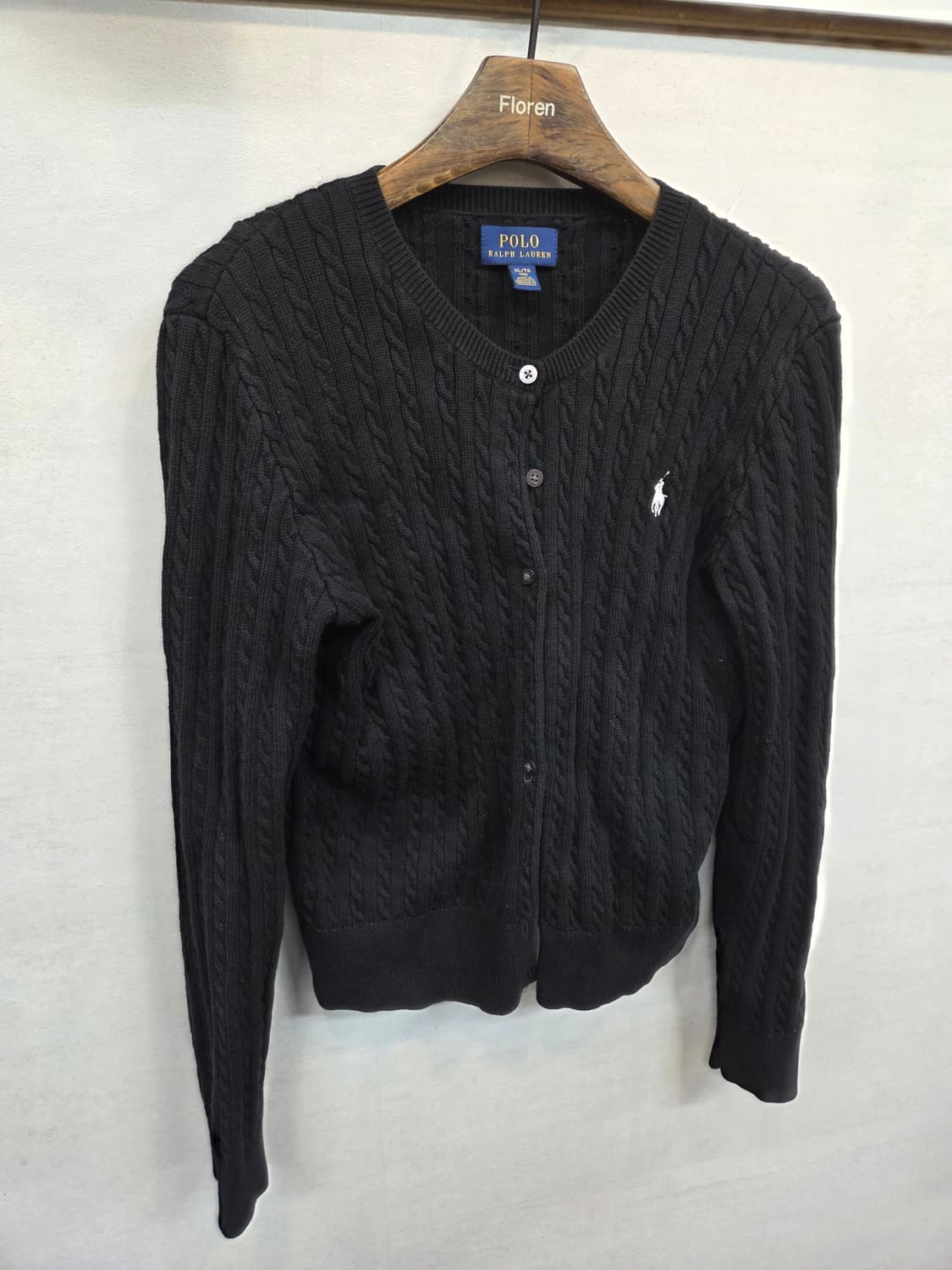 폴로랄프로렌 화이트포니 케이블 꽈배기 가디건 16 여성 xs 상품이미지7