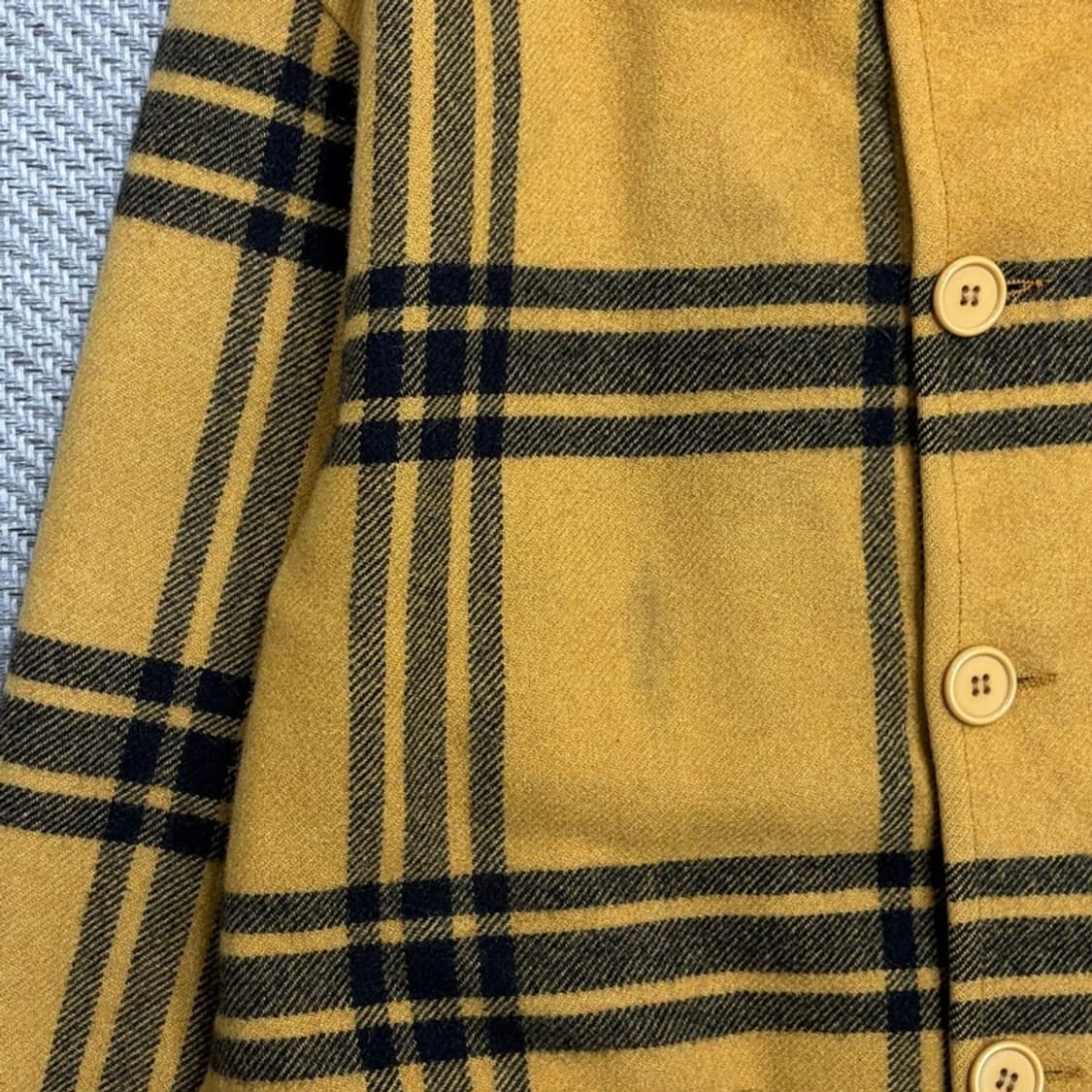 베네통 체크 모직 코트 v1641 상품이미지6