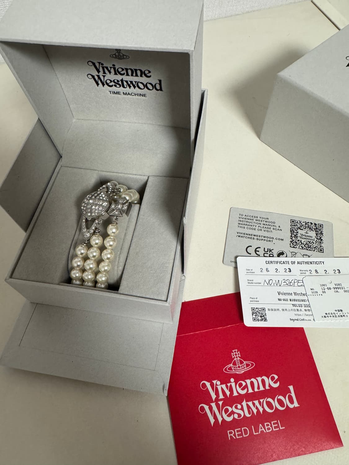 급처 비비안 웨스트우드 진주 시계 / 희귀 / 새상품급 상품이미지4