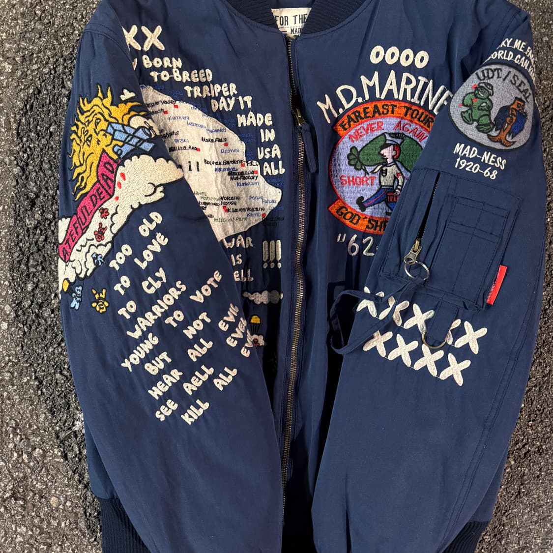 빈티지 패치 블루종 항공점퍼 상품이미지3