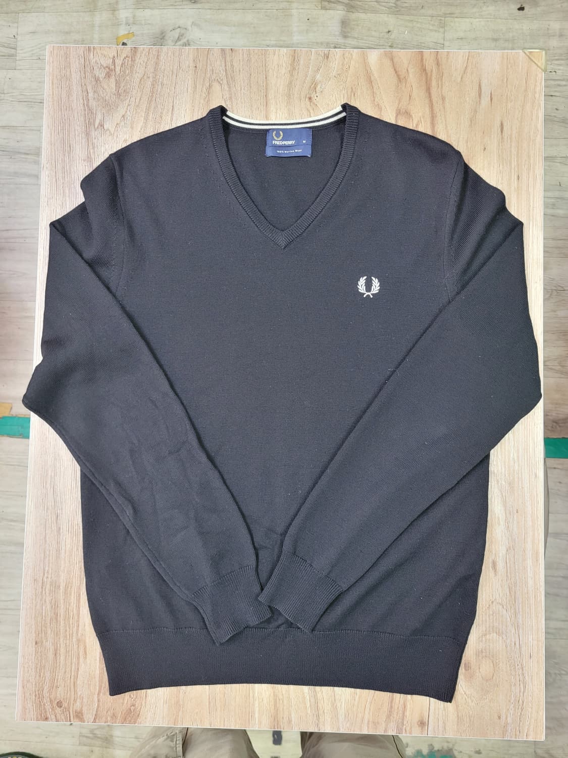 FRED PERRY 프레드페리 메리노울 100% 니트 스웨터 상품이미지1