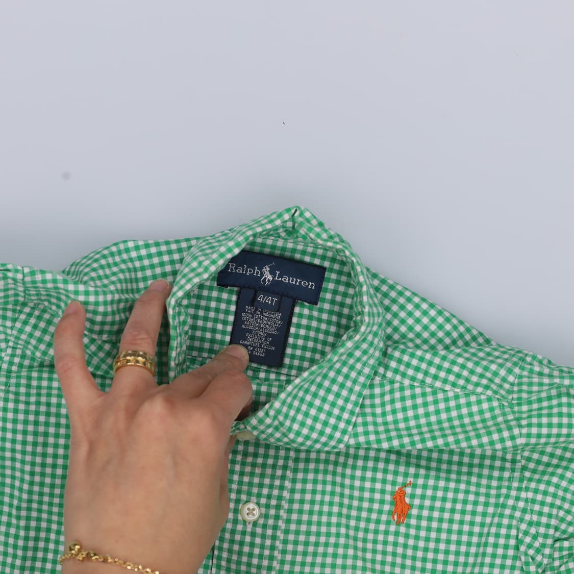 4T 폴로 키즈 체크셔츠 0403H1 상품이미지3