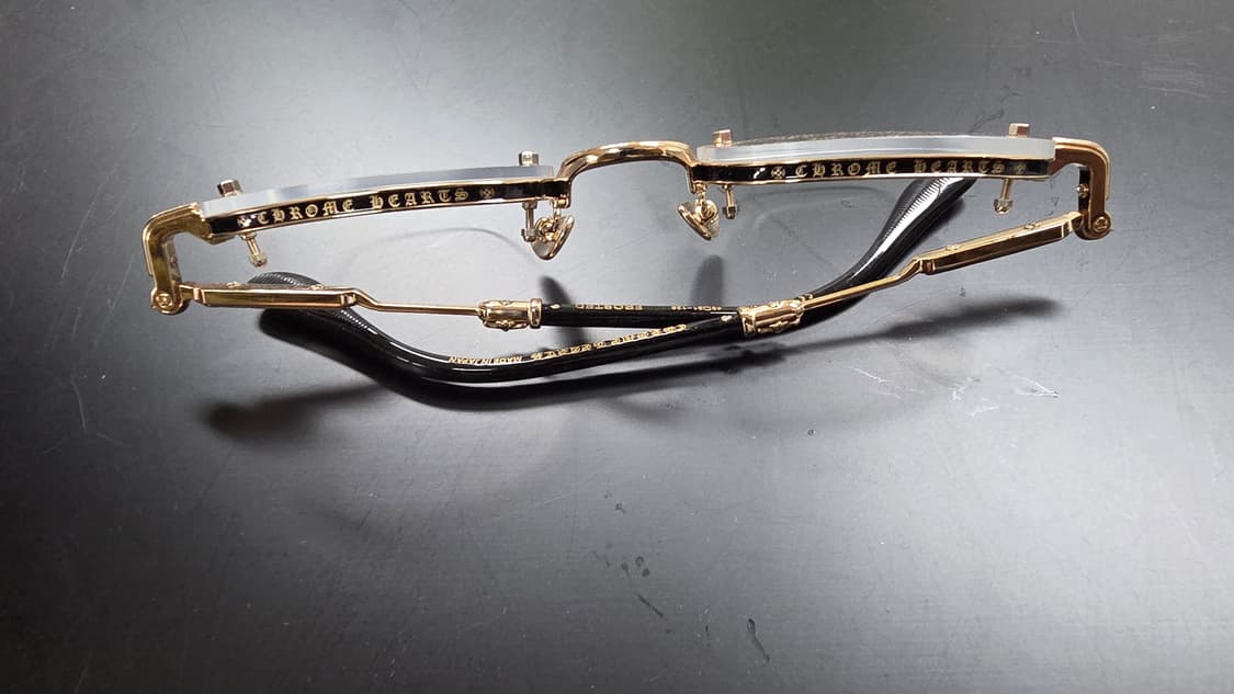 크롬하츠 프로스티드 블랙 골드 안경 상품이미지3